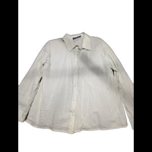 Adore Me  Women's Long Sleeve Button Down Shirt Green Large